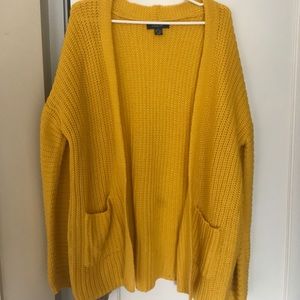 Oversized Yellow Cardigan